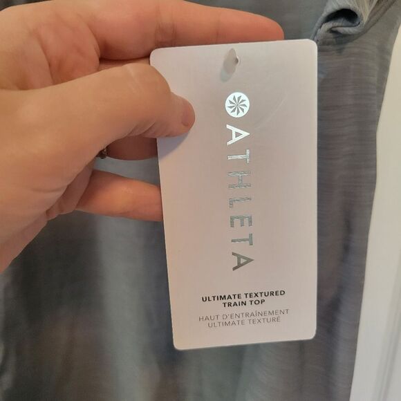 Athleta Ultimate Textured Train Top in Gray Size XL NWT - Picture 5 of 6